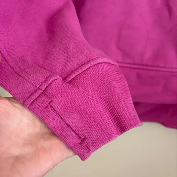 Lululemon Athletic Scuba Oversized Funnel Neck 1/2 Zip Jacket Pink Size XS/S - Picture 6 of 8